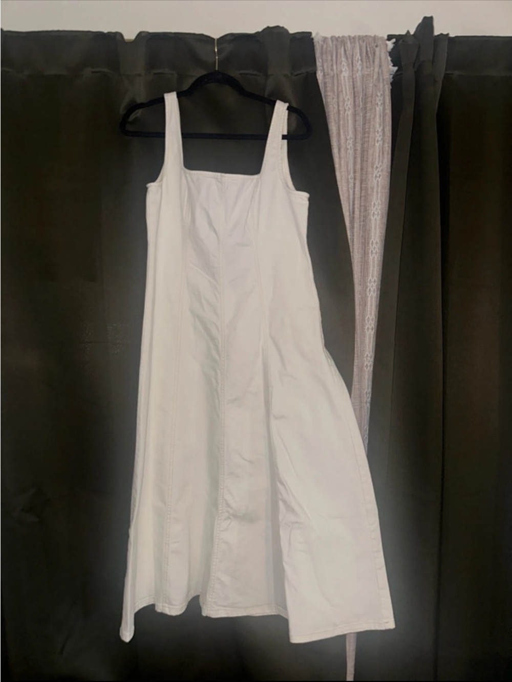 Old Navy White Square-Neck Midi Dress